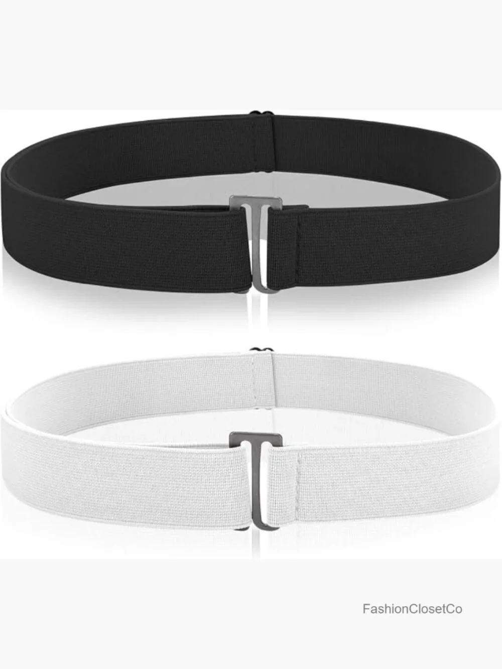 Invisible No Show Stretch Belt with Flat Buckle Adjustable
